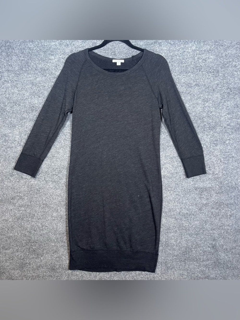 Standard James Perse 2 Womens Medium Charcoal Raglan Sweatshirt Dress Minimalist